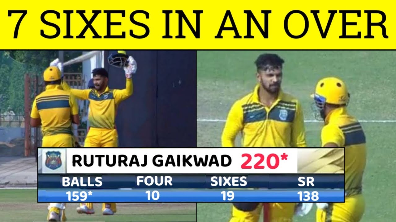 Ruturaj Gaikwad slams record seven sixes in an over