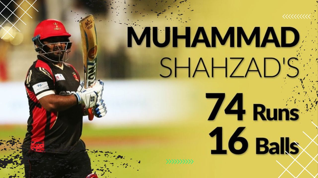Mohammad Shahzad 74 (16*) The fastest 50 in T10 league