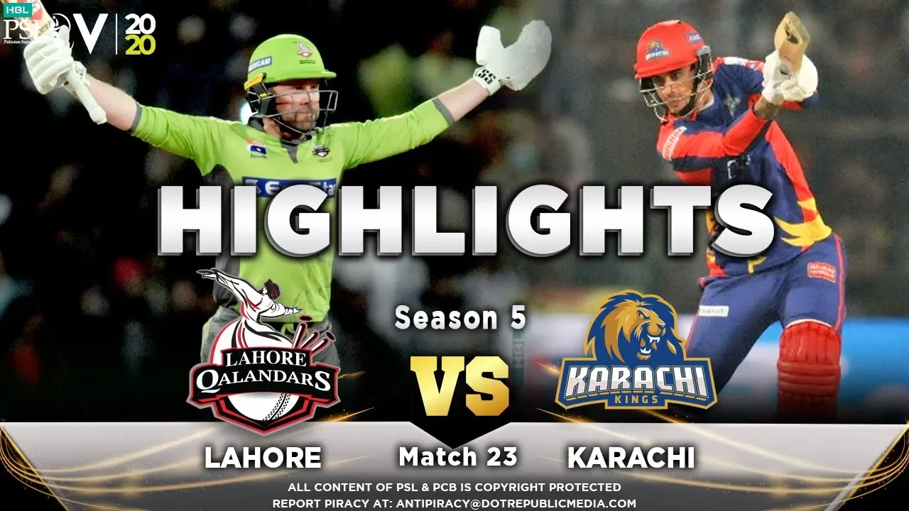 Lahore Qalandars vs Karachi Kings | Full Match Highlights | Match 23 | 8 March | HBL PSL 2020 | MA2