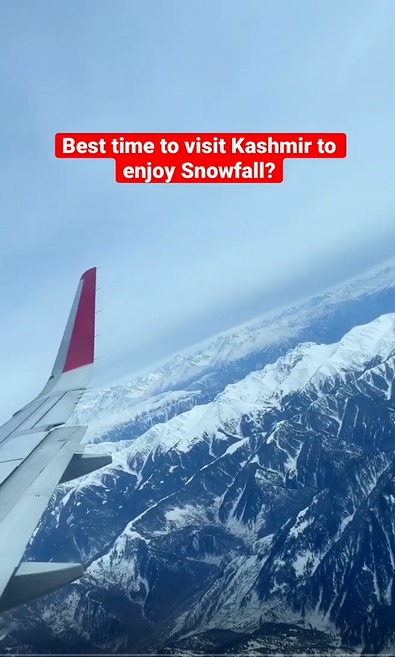 Best time to visit Kashmir to enjoy Snowfall #shorts #kashmir #snowfall