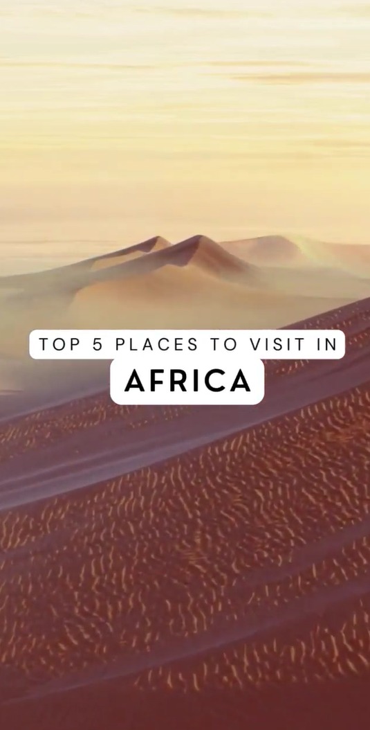 Top 5 places to visit in Africa #shorts #travel