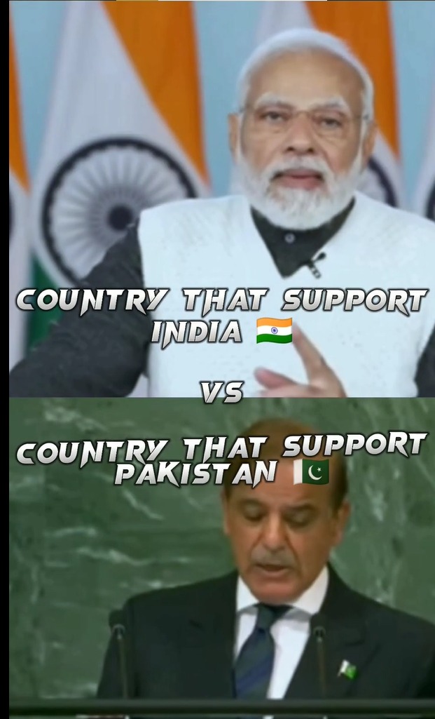 Country that Support India 🇮🇳 VS Pakistan 🇵🇰#short