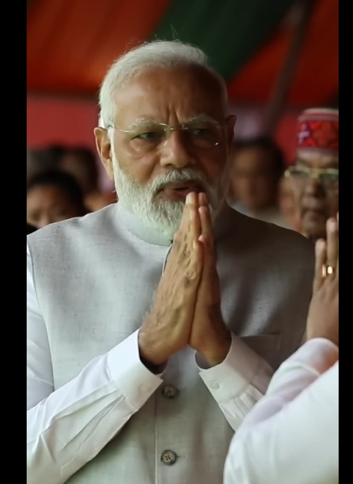 Snapshot of PM Modi’s visit to Agartala – Swearing-in ceremony of Tripura government