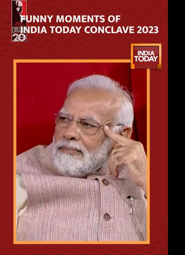 Watch- Funny Moments Of India Today Conclave 2023 – PM Narendra Modi – #shorts