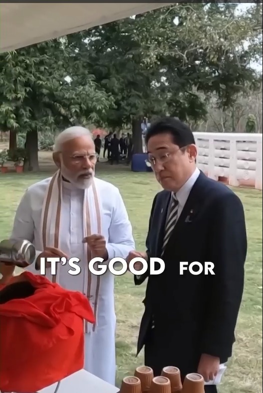 Japanese Prime Minister Fumio Kishida Enjoys INDIAN SNACKS With PM Modi #shorts