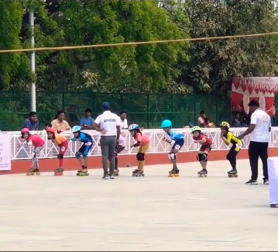 Gautam Buddha Nagar#open Roller sports Championship 2023 At noida stadium(1000)m race skating#skater
