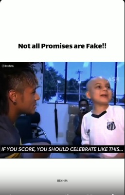 Neymar kept his promise!!