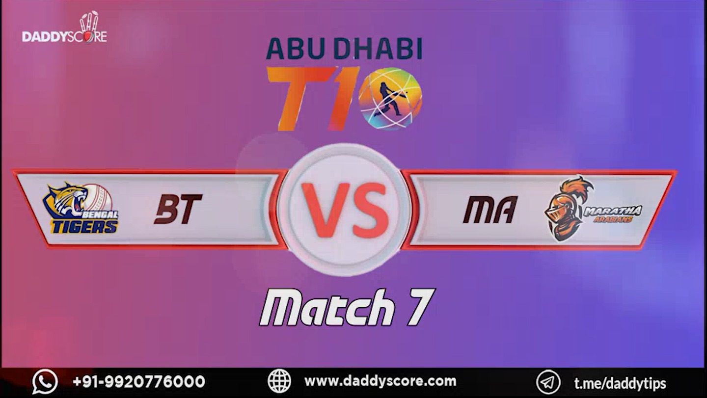 Maratha Arabians vs Bengal Tigers | 7th Match Highlights | T10 League Season 2