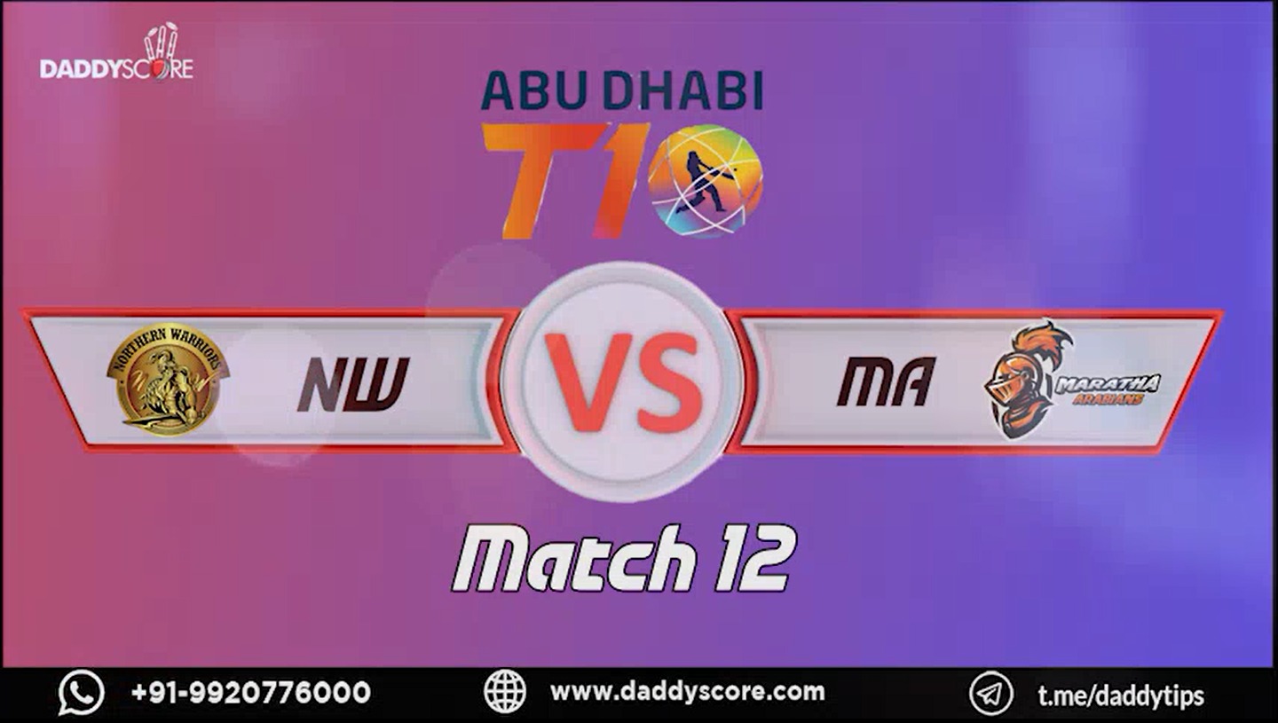 Maratha Arabians vs Northern Warriors | 12th Match Highlights | T10 League Season 2