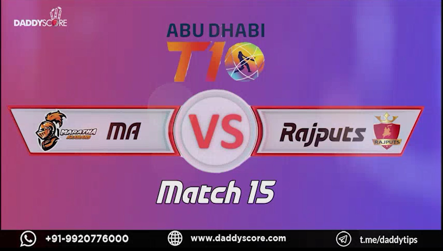 Rajputs vs Maratha Arabians | 15th Match Highlights | T10 League Season 2