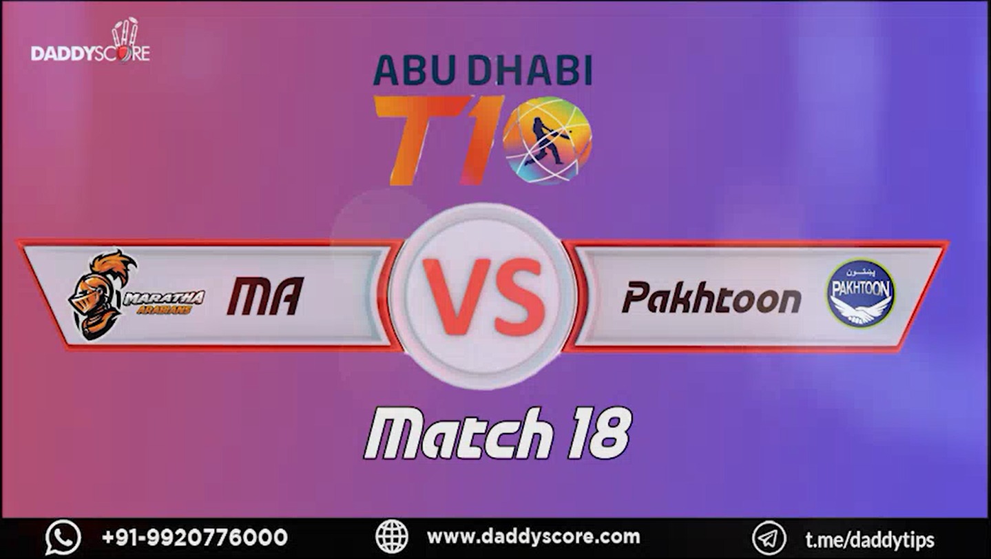 Pakhtoon vs Maratha Arabians | 18th Match Highlights | T10 League Season 2