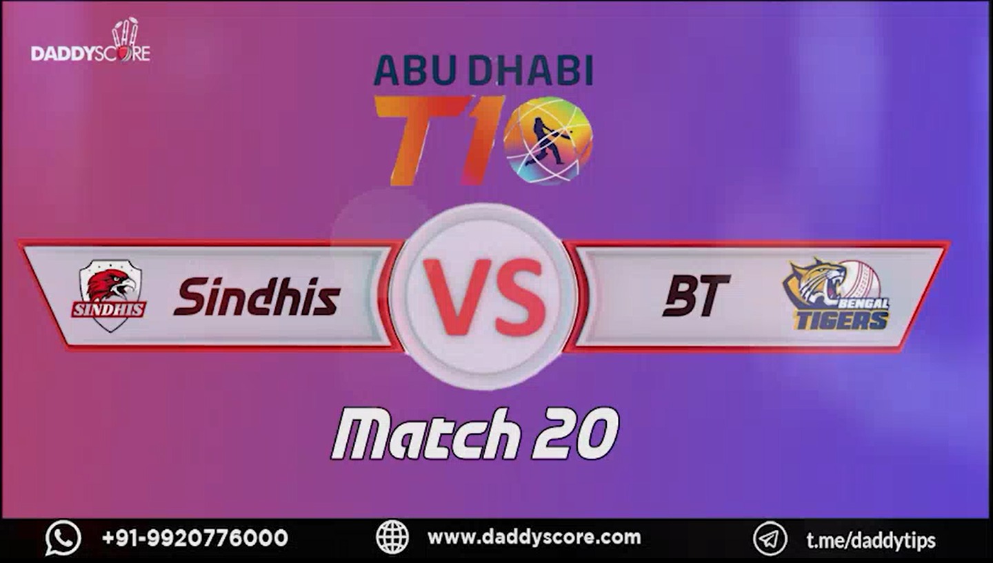 Sindhis vs Bengal Tigers | 20th Match Highlights | T10 League Season 2