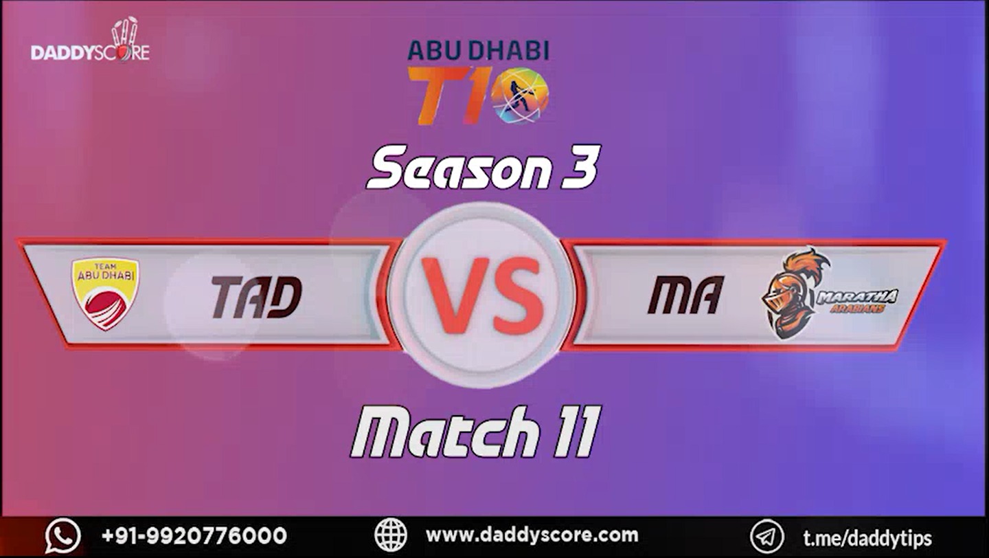 Match 11 I Team Abu Dhabi vs Maratha Arabians I Season 3 | Match Highlights
