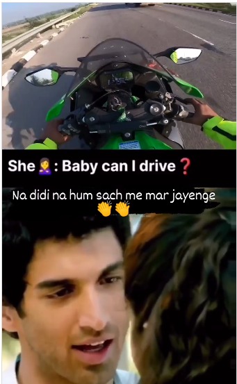 When your girlfriend say for driving himself 😂😂