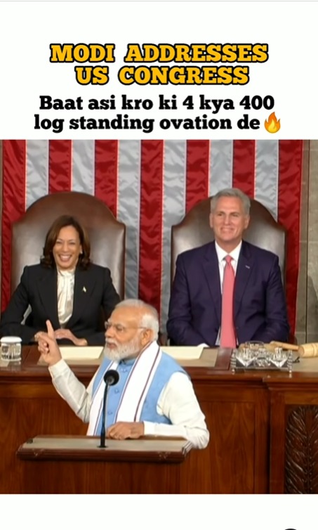 PM Modi gets standing ovation in US🔥