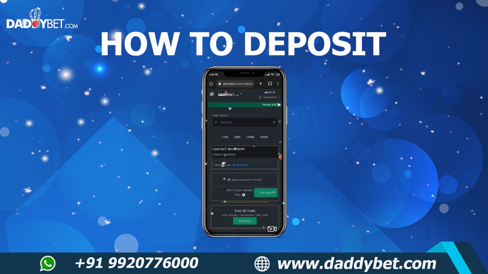 Learn How To Deposit On Daddybet 😉✌️
