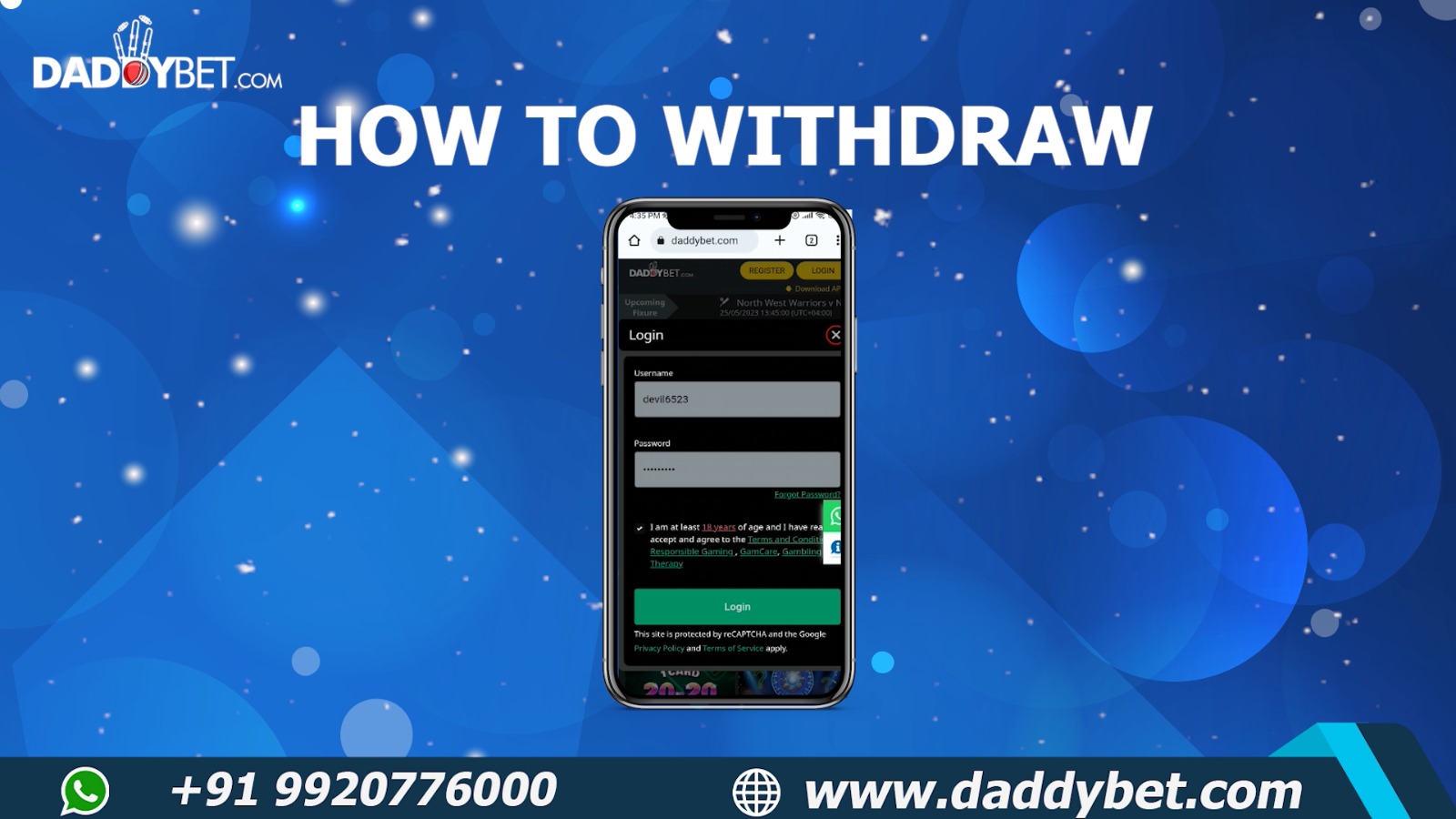 Learn How To Withdraw On Daddybet 😉✌️
