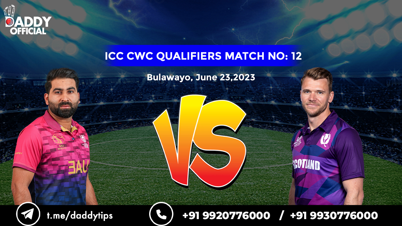 ICC CWC (Q) 2023 | UAE vs SCO | 12th Match Highlights