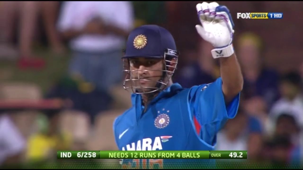 12 off 4 Required – MS Dhoni hits a HUGE 112m Six when India needed it the most – AUS vs IND 2012