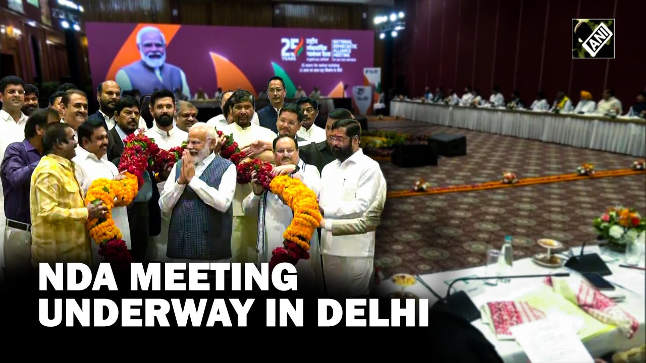 Leaders arrive at ‘The Ashok Hotel’ in Delhi to attend NDA meeting