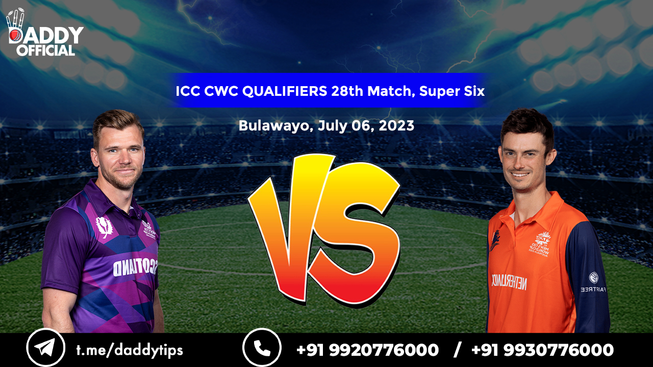ICC CWC (Q) 2023 | SCO vs NED | Super Sixes Match 8 Highlights