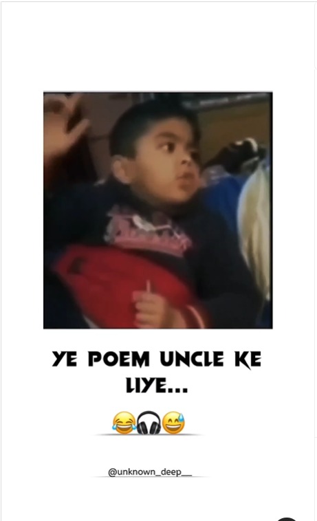 Ye Poem Uncle Ke Liye 🤣