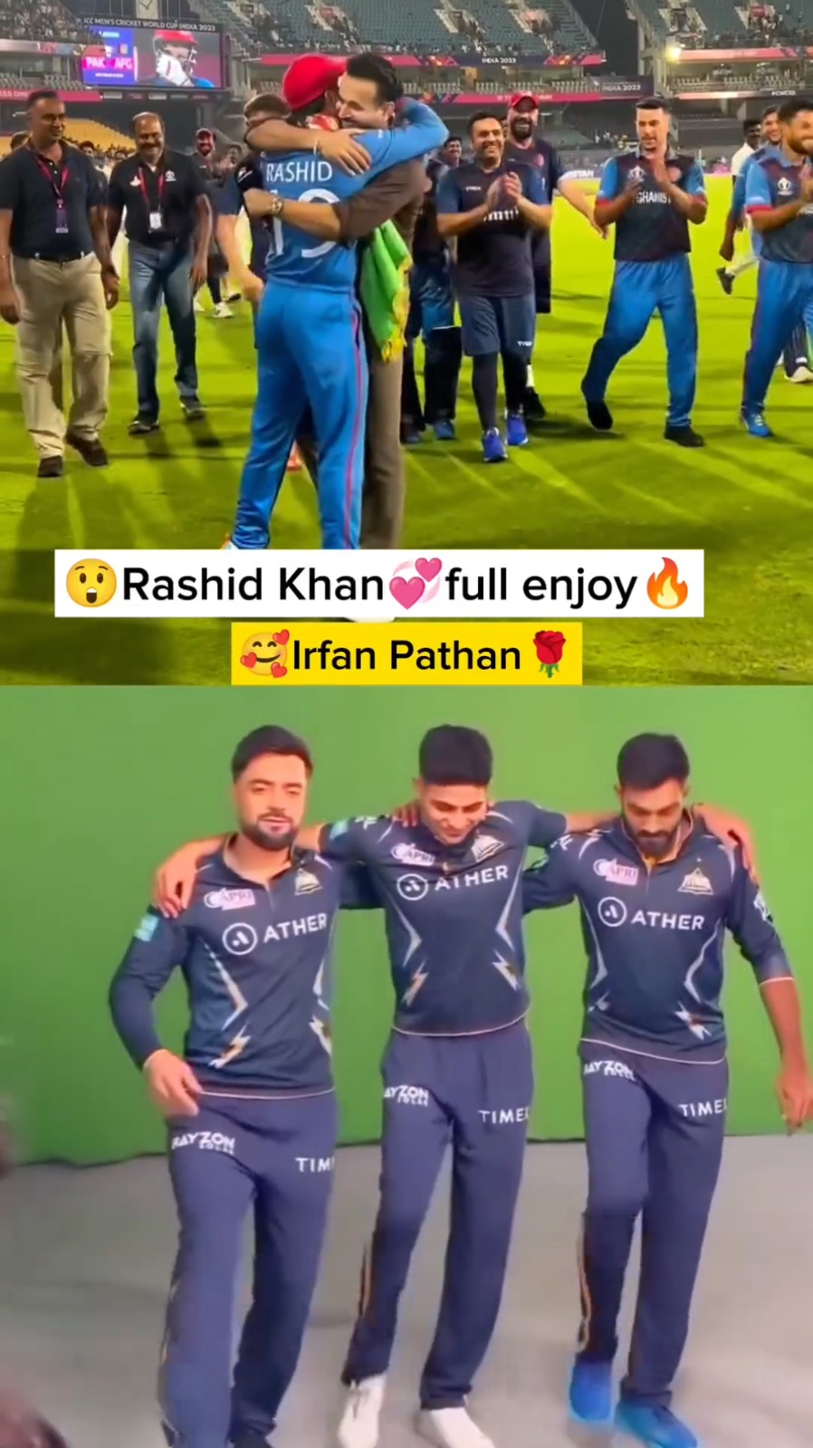 Rashid Khan and 🔥Irfan Pathan full enjoyment 🌹