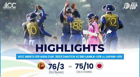 ACC Men’s U19 Asia Cup – Sri Lanka-U19 vs Japan-U19 – Highlights