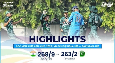 ACC Men’s U19 Asia Cup – India-U19 vs Pakistan-U19 – Highlights