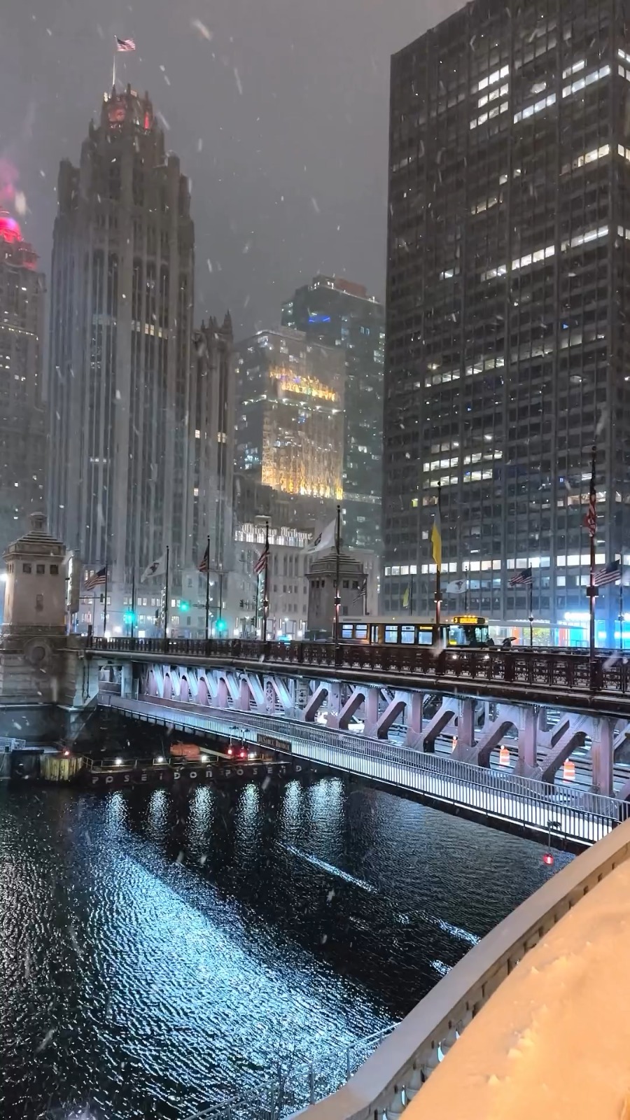 Chicago 🇺🇸♥️❄️ a snowfall dream ❄️🥰