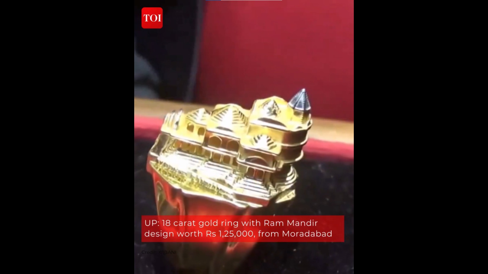 UP: 18 carat gold ring with #RamMandir design worth Rs 1,25,000, from Moradabad