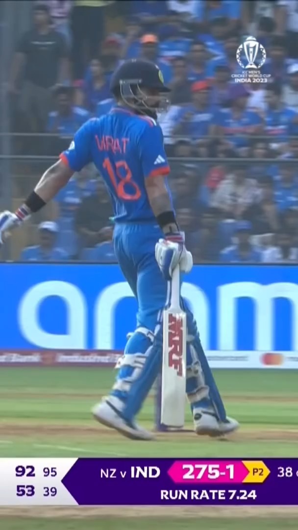 A suspenseful moment for Virat Kohli… can he hold on?