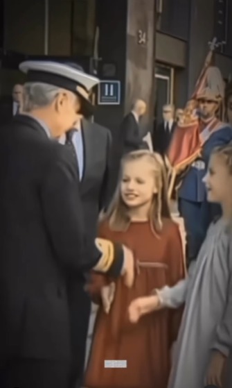 He didn’t shake hand with her bcz she is the future queen of Spain