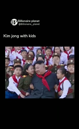 Kim Jong-un with kids