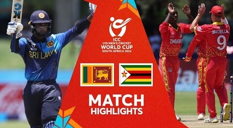 Sri Lanka v Zimbabwe – Match Highlights – U19 CWC 2024