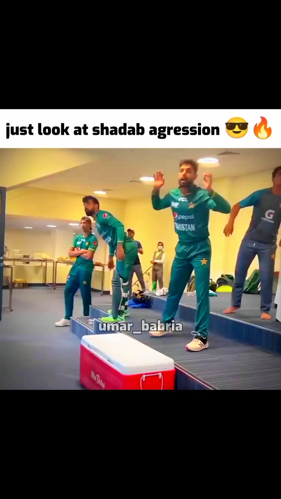 Guys look at the agression of shadab 🔥😎💪