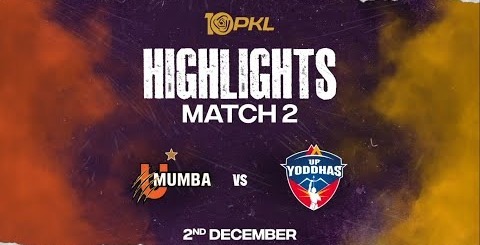 Match Highlights- U Mumba vs U.P. Yoddhas – December 2 – PKL Season 10