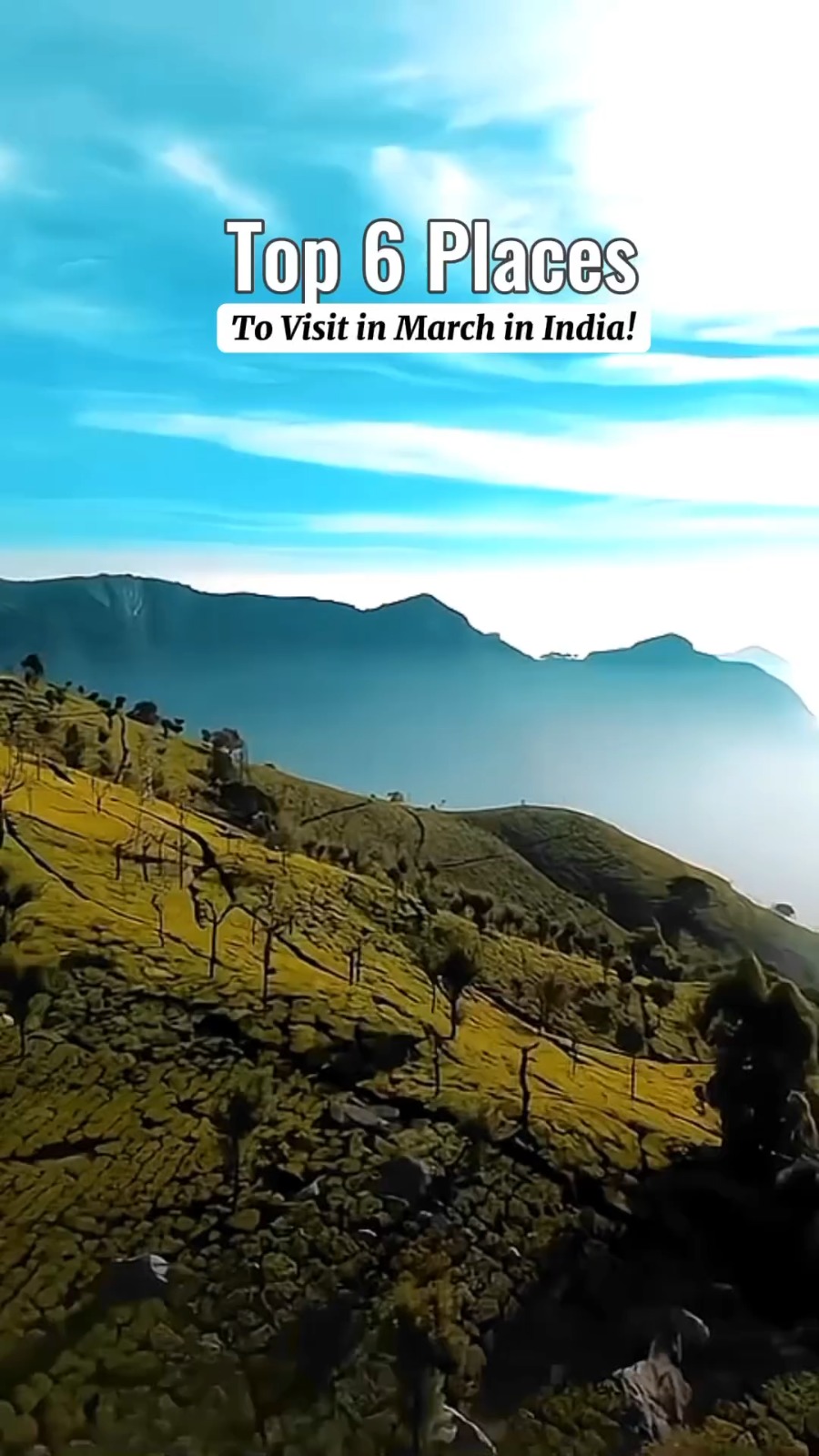📍Top 6 places to visit in March in India! .