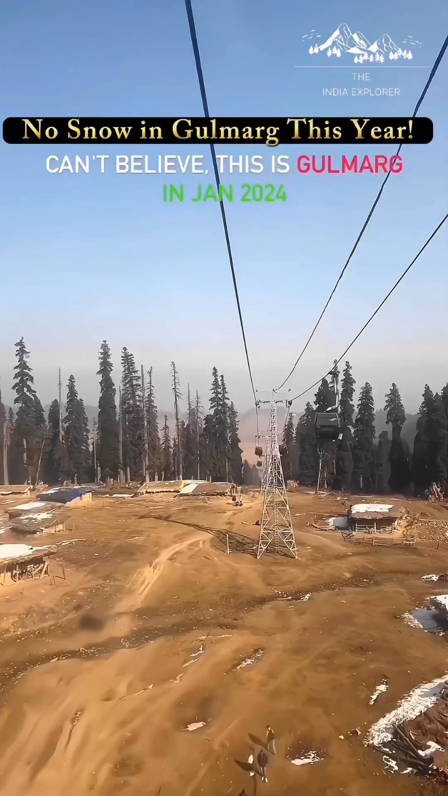 📍Read caption 👇.. Gulmarg Sees No Snow This Time!