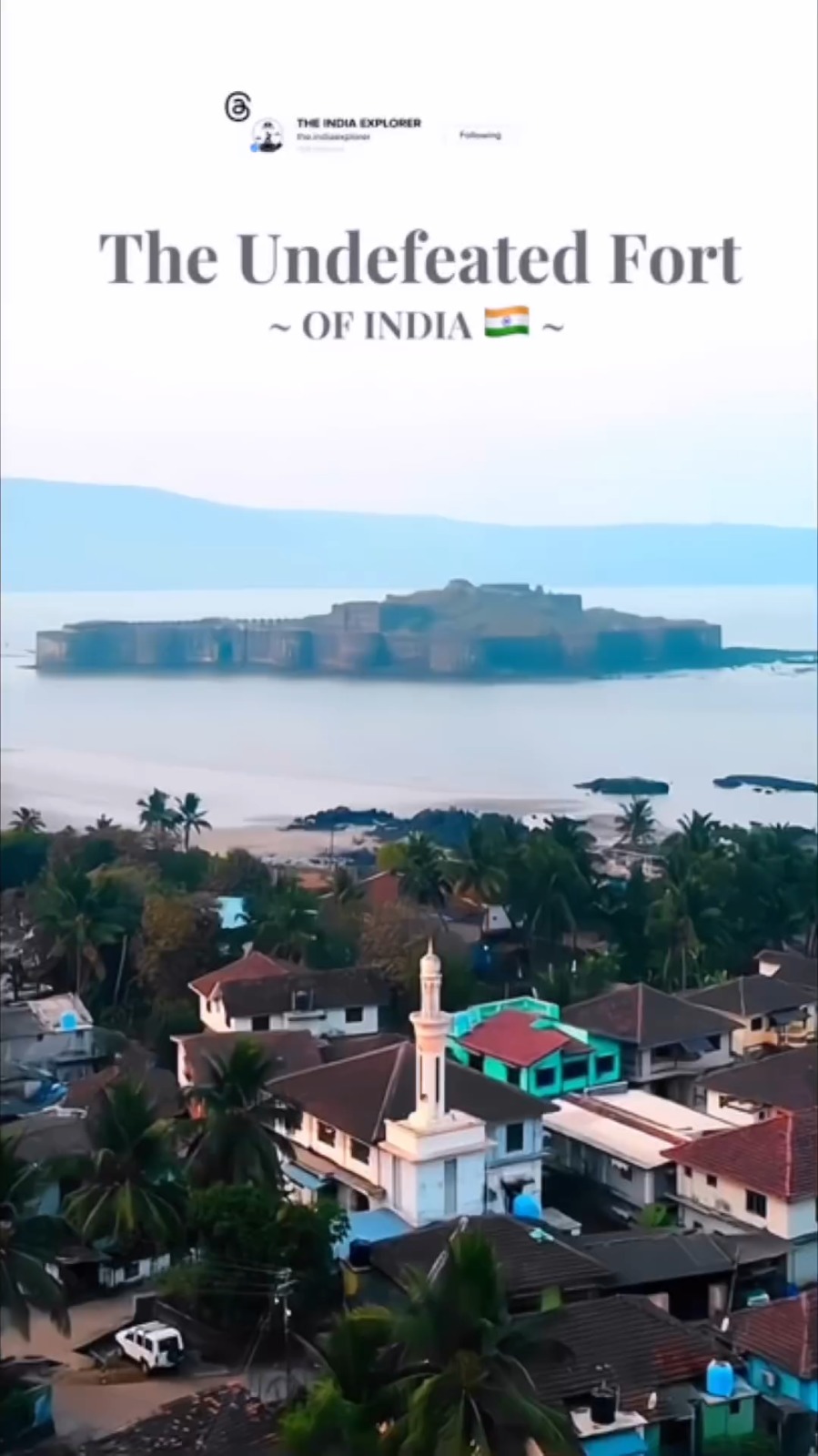 📍The Undefeated Fort of India! Murud-Janjira is the only fort that has NEVER been conquered even after many attempts! It is considered one of the most dangerous forts in the country and you must visit it!