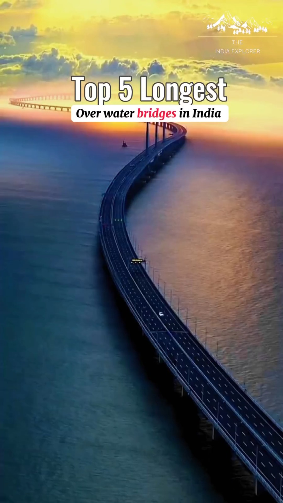 📍These are the 5 longest bridges in India that are constructed over water. .