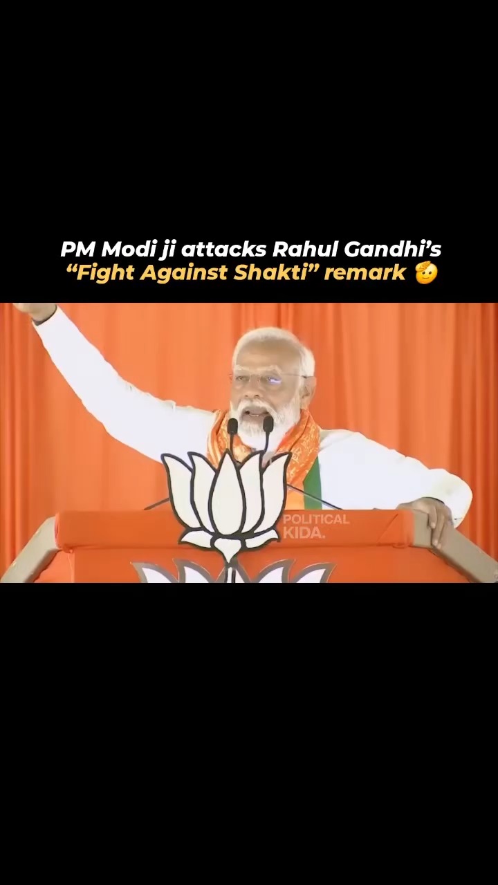 PM ⁦narendramodi⁩ ji attacks Rahul Gandhi’s “Fight Against Shakti” remark 🫡