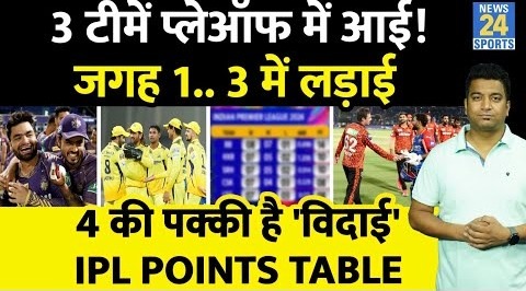 IPL 2024 Points Table: 3 टीमें लगभग प्लेऑफ में पक्की| 4 की विदाई तय| 3 में भयंकर लड़ाई| MI| RR| RCB