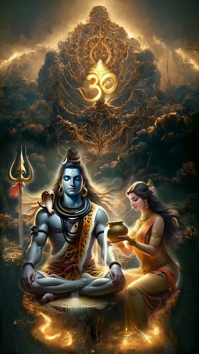 Their relationship symbolizes the ideal marital bond, with Parvati being the devoted wife and Shiva the loving husband.🙏🕉️