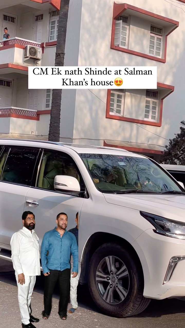 Mumbai CM Eknath Shinde At Salman Khan’s house`