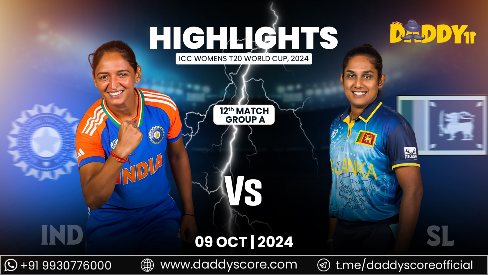 India Women vs Sri Lanka Women, 12th Match, Group A