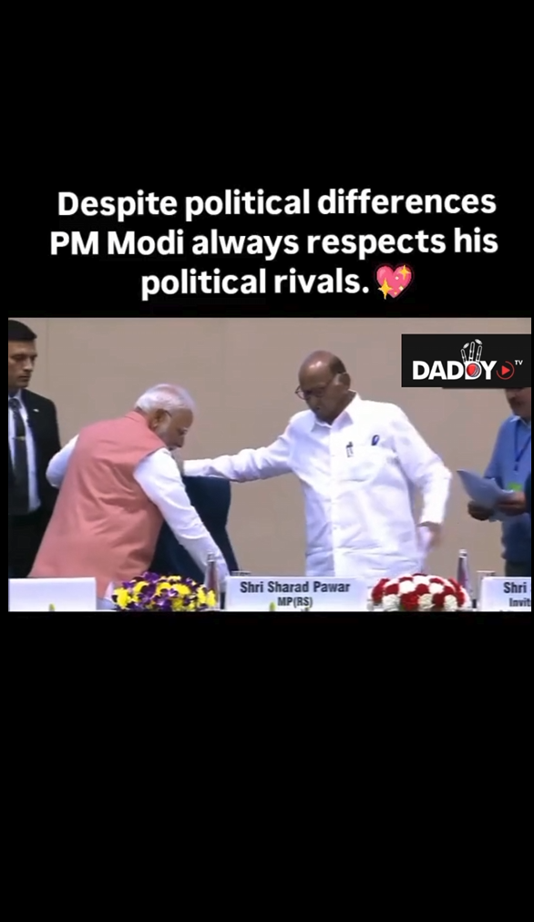 Beautiful The respect shown by Modi Ji towards Sharad Pawar