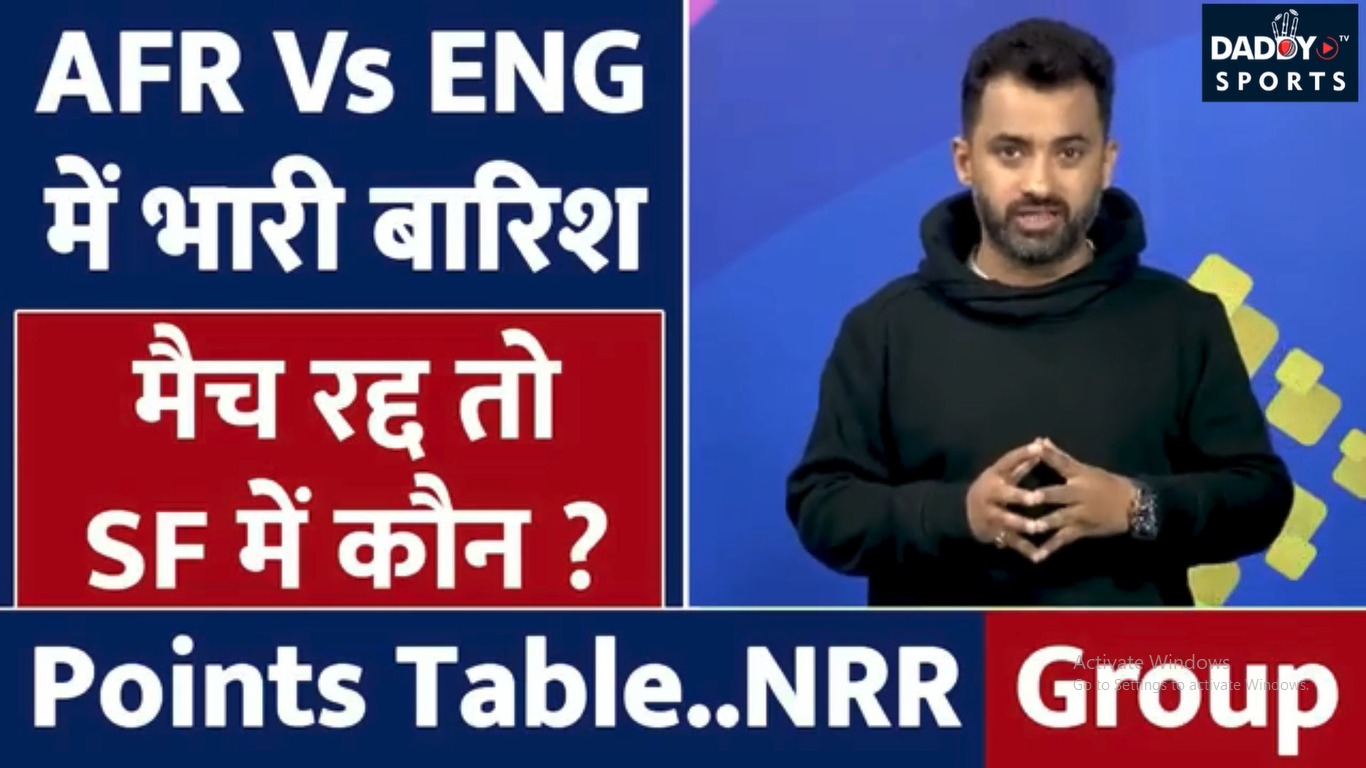 Champions Trophy 2025 : Africa Vs England Live Match में Rain, तो Semifinal में कौन ? Table
