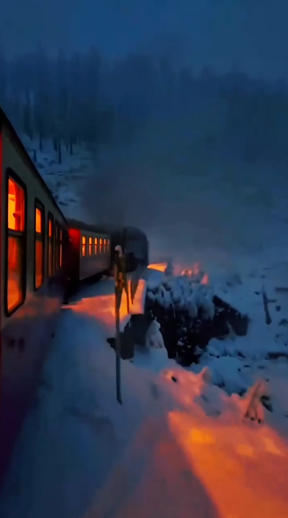 Railway in winter