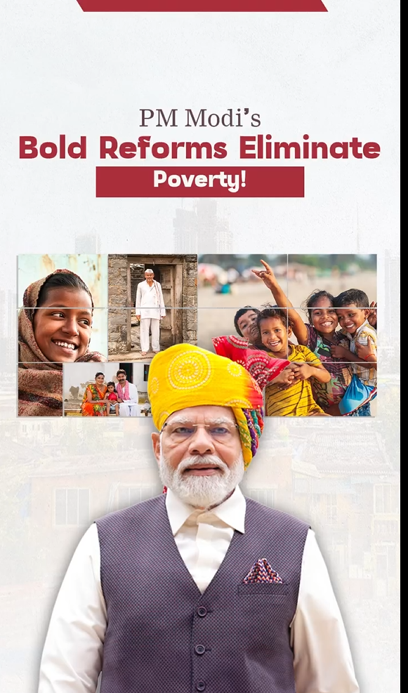 Providing opportunity, dignity and security to every Indian through reforms and schemes.